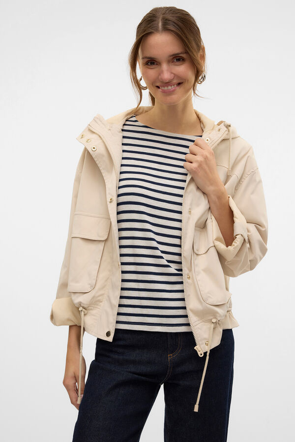 Vero Moda Cazadora corta con capucha Gris