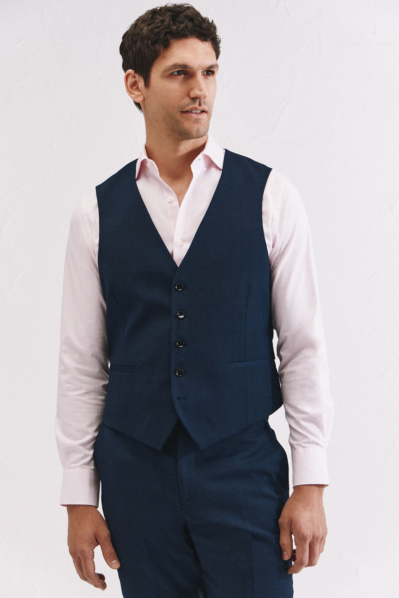 Cortefiel Colete azul slim fit