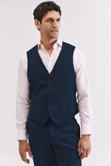 Cortefiel Colete azul slim fit Azul
