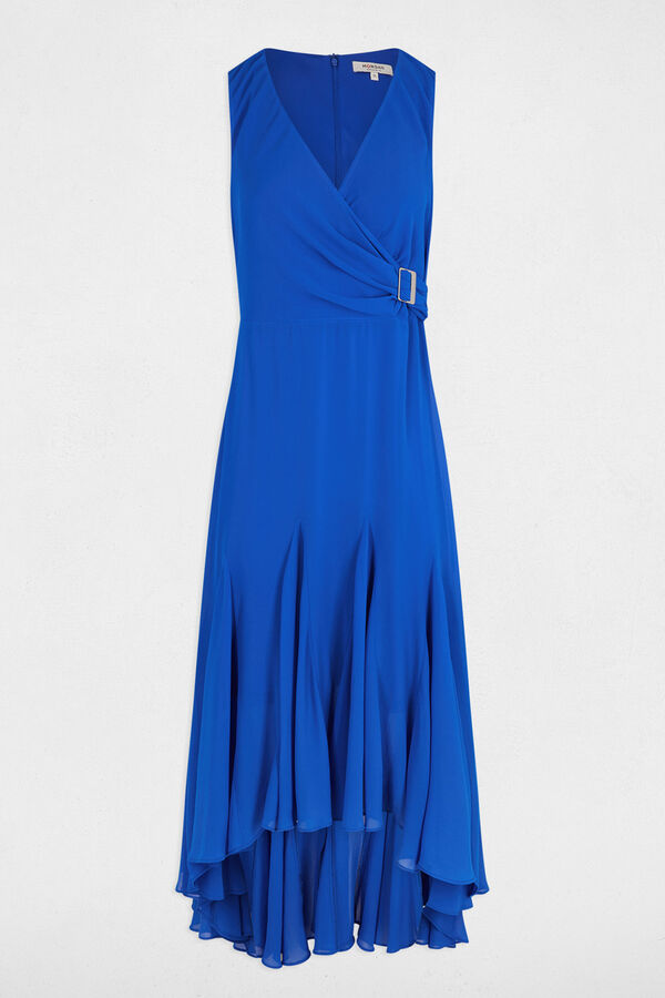 Morgan Vestido midi solto e reto Azul