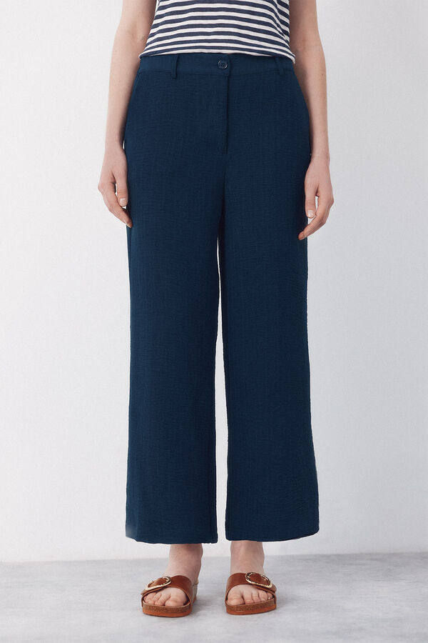 Cortefiel Pantal&oacute;n con textura Azul marino