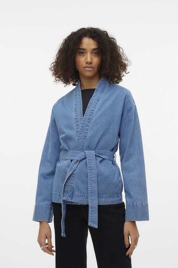 Vero Moda Kimono de tejido vaquero Azul