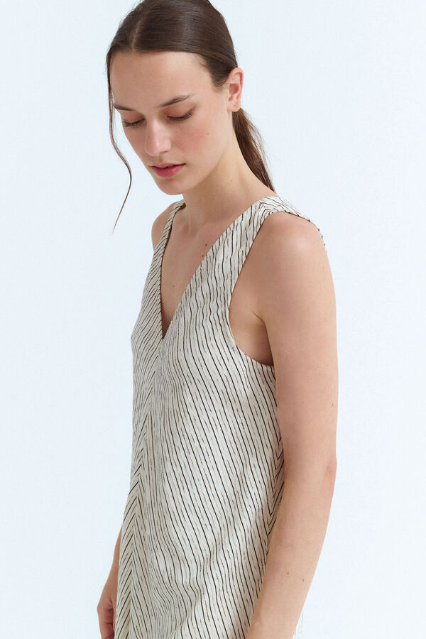 Vila Vestido largo de viscosa Gris