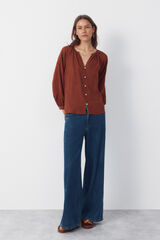Cortefiel Blusa bordada Vermelho