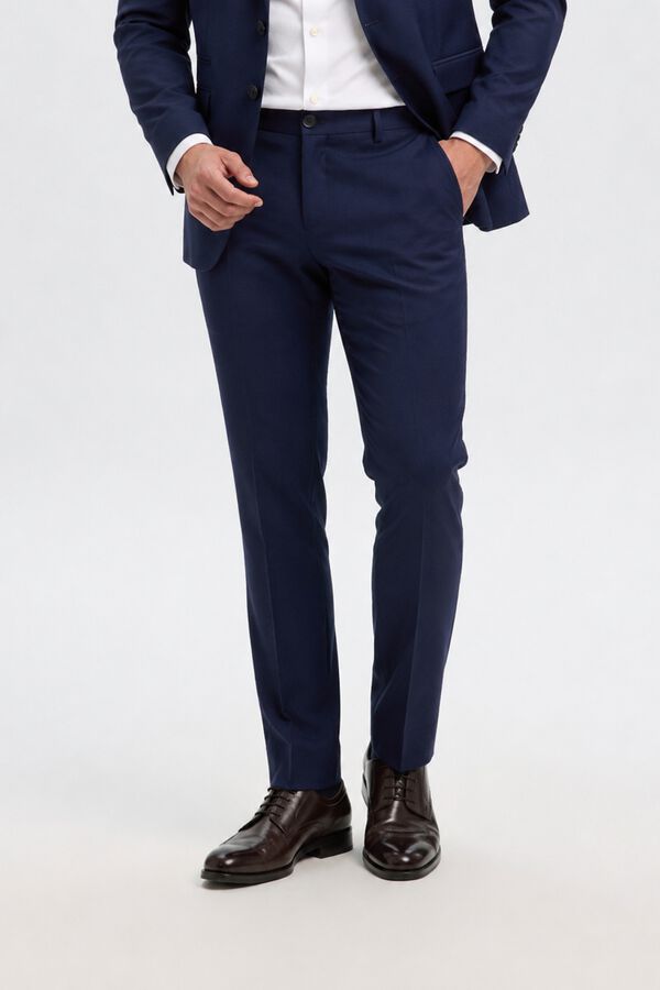 Selected Cal&ccedil;as de fato Slim Fit Azul