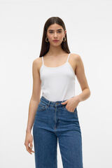 Vero Moda Top singlet el&aacute;stico Blanco