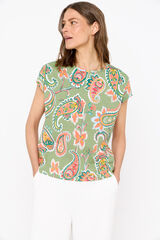 Cortefiel T-shirt b&aacute;sica renda Azul