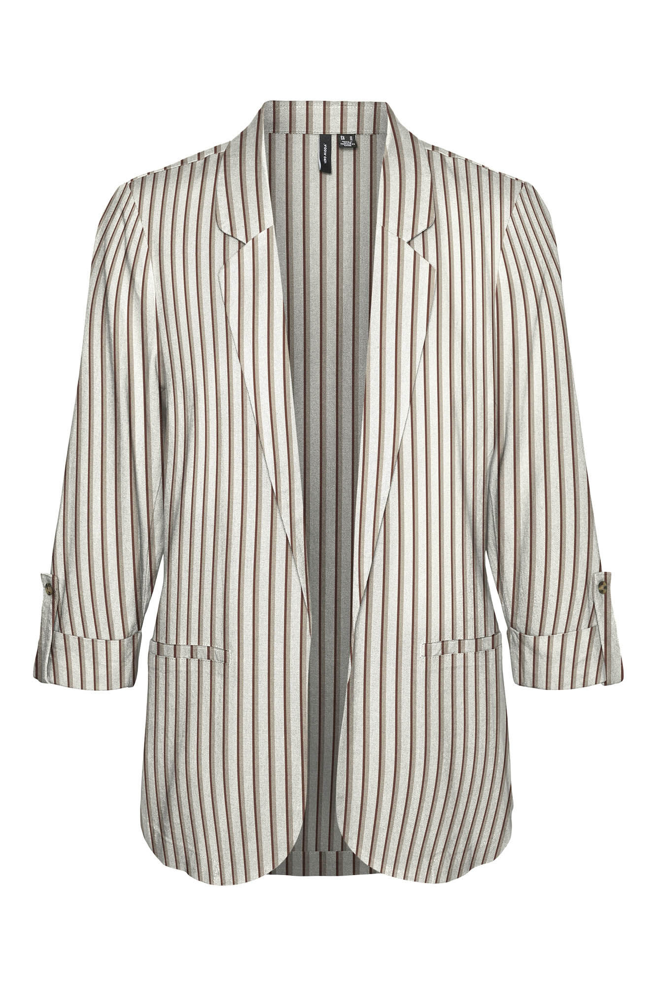 Vero Moda Blazer de lino sin cierre bot&oacute;n