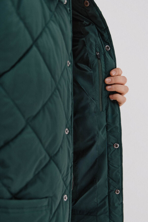 Cortefiel Sobrecamisa acolchoada Verde