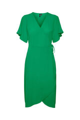 Vero Moda Vestido midi cruzado Verde