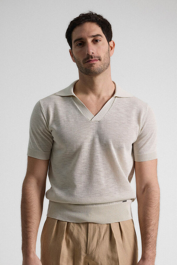 PuroEGO Polo punto jersey Gris