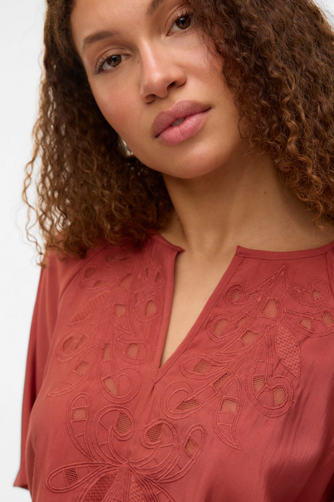 Vero Moda Blusa manga 2/4 com bordado