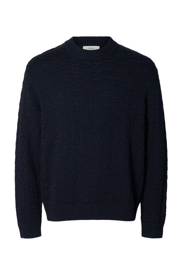 Selected Jersey estructura 100% algod&oacute;n org&aacute;nico. Azul marino