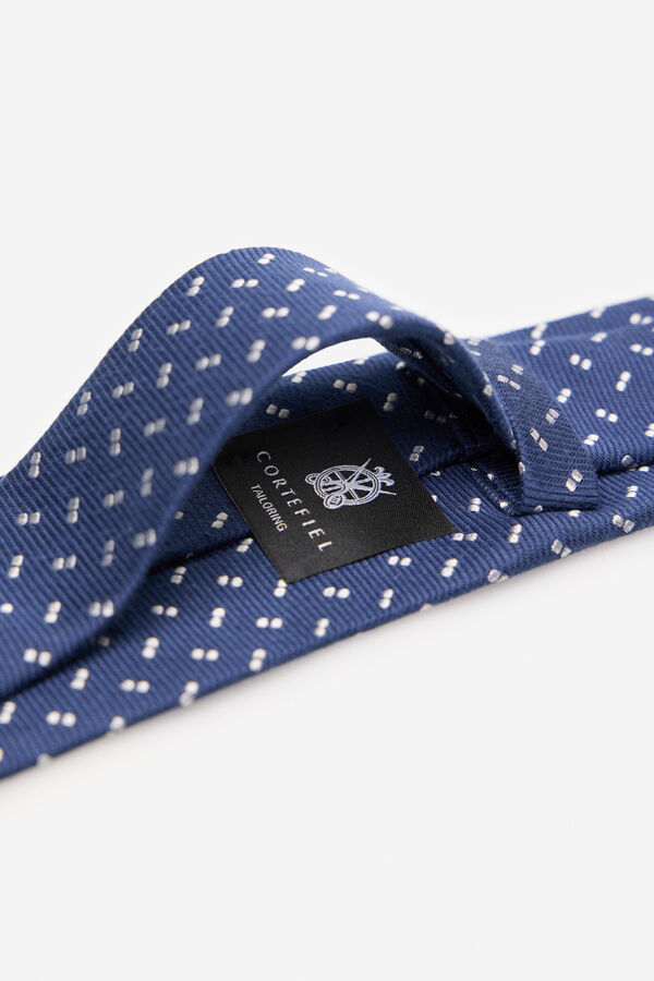 Cortefiel Gravata seda natural Azul