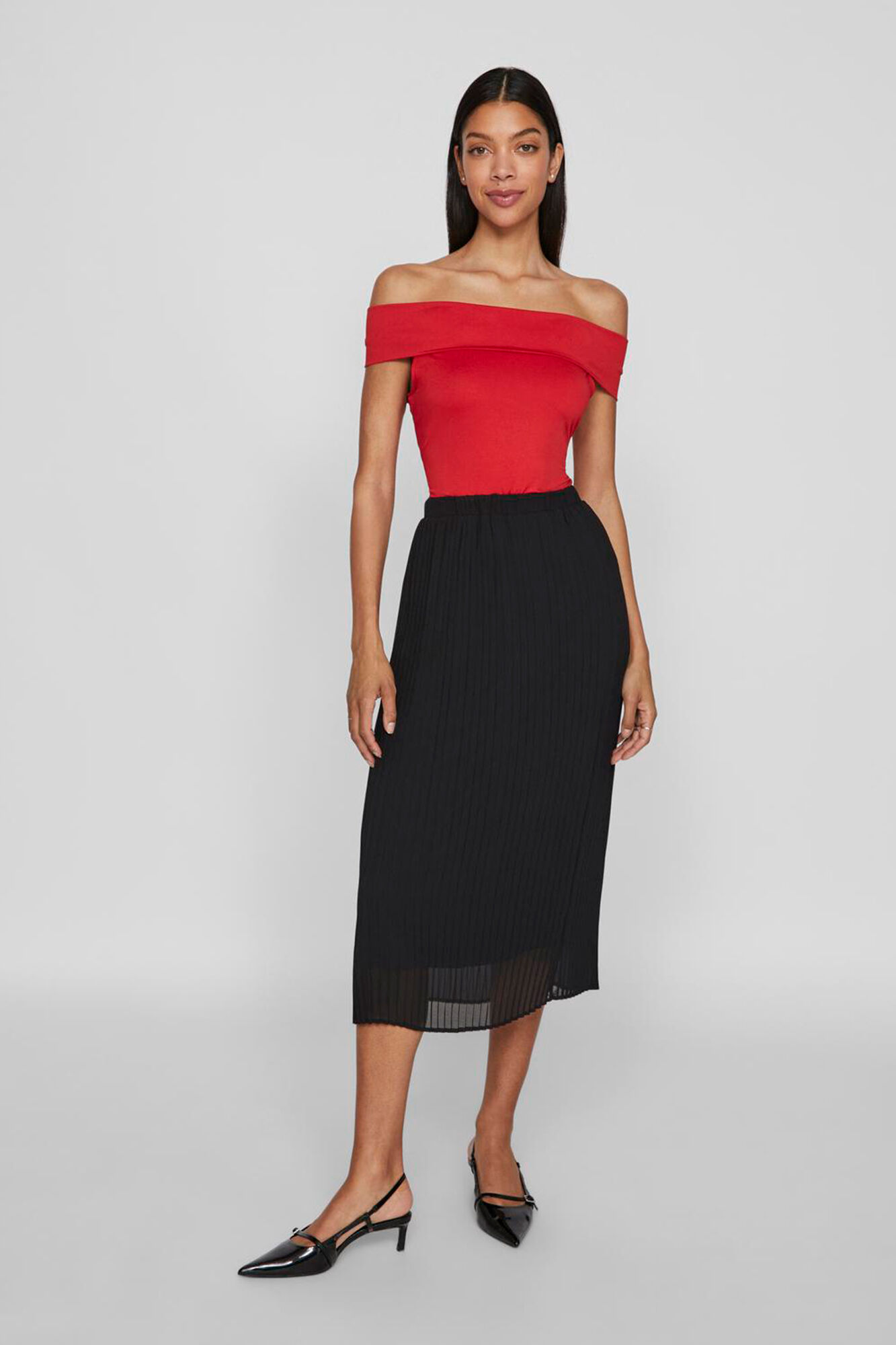 Vila Falda midi plisada