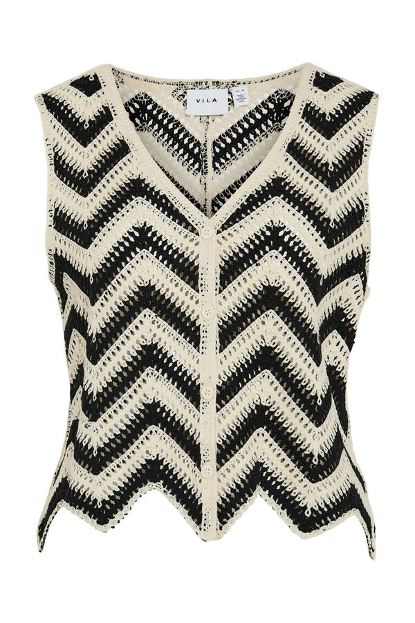 Vila Top de malha colete Cinzento