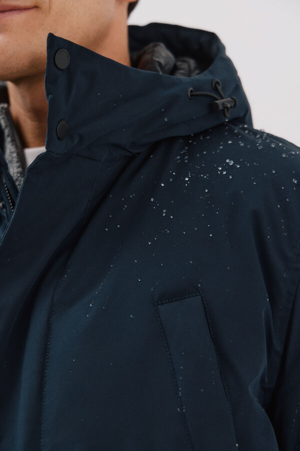 Cortefiel Parka 4 bolsillos Azul marino