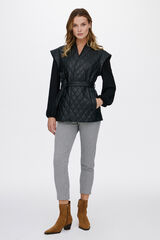 Vila Chaleco acolchado guateado Negro