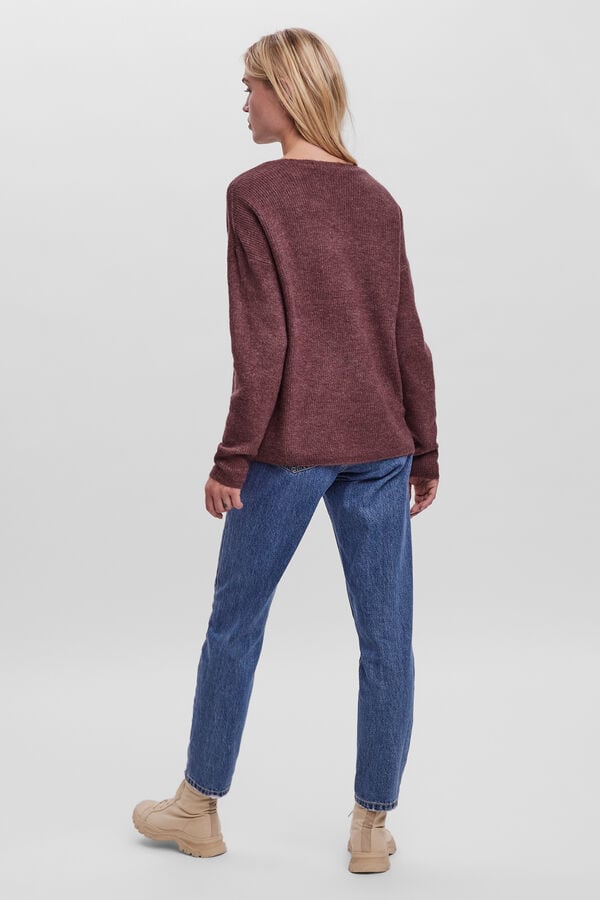 Vero Moda Jersey b&aacute;sico de punto Vino