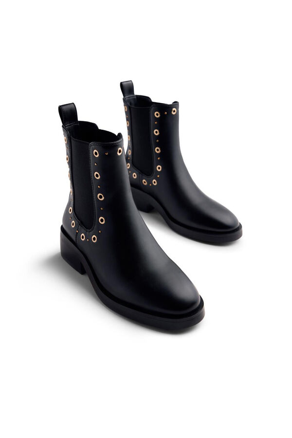 Gioseppo Botines chelsea tachas y ollados halma Negro