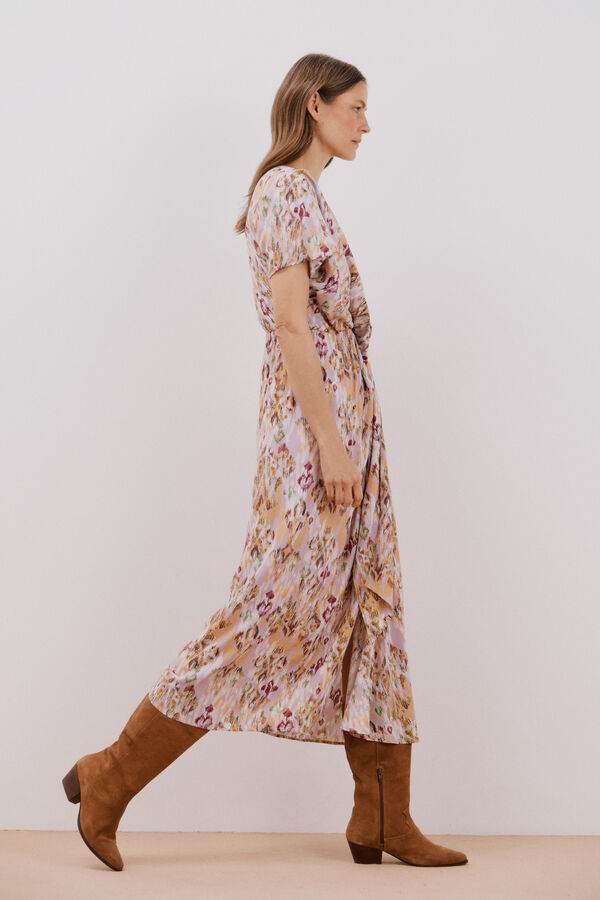 Cortefiel Vestido largo estampado Multicolor