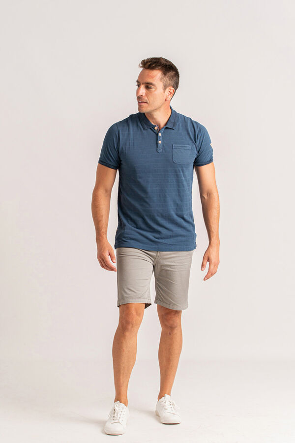 Privata Manga curta 100% algodão Azul