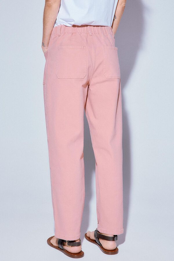 Slowlove Jeans cargo baggy Rosa