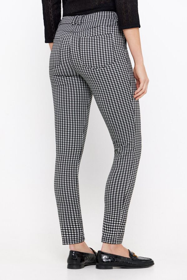 Cortefiel Pantal&oacute;n punto jacquard Estampado blanco