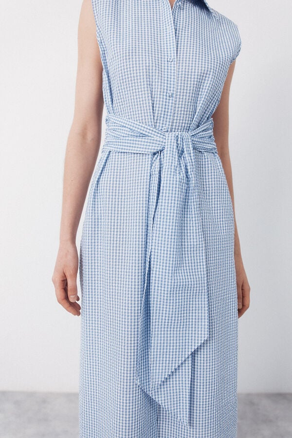 Cortefiel Vestido camisero Azul