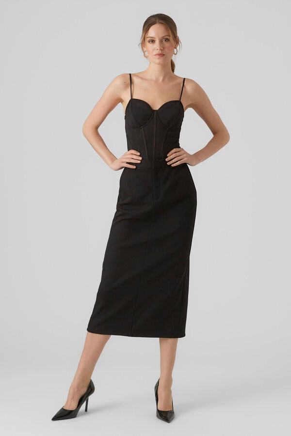 Vero Moda Saia midi Preto