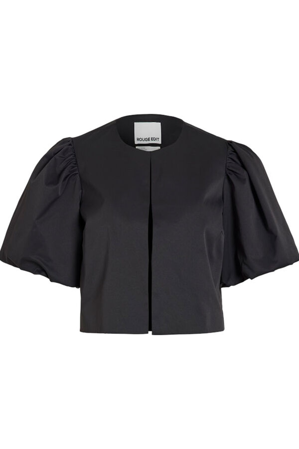 Vila top com manga balão 2/4 Preto