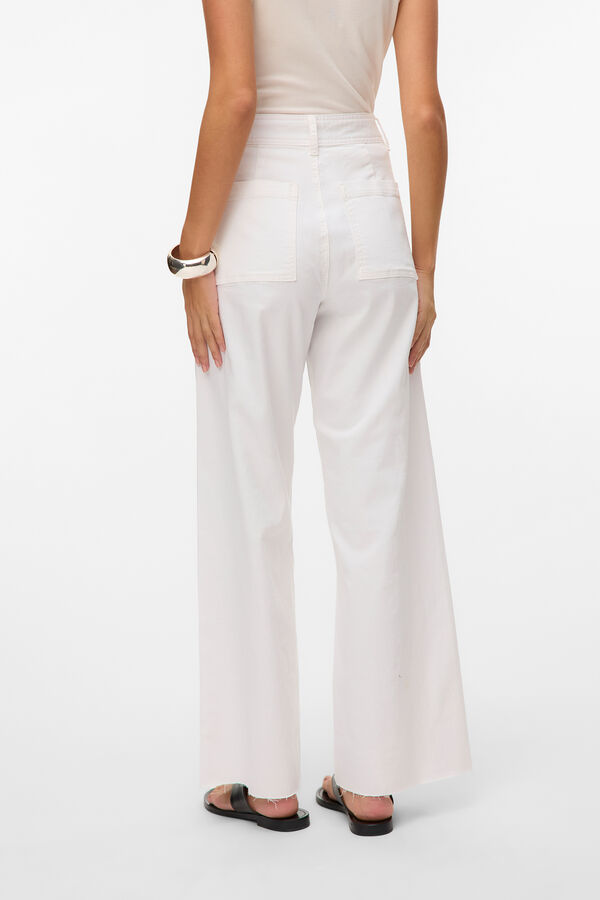 Vero Moda Jeans tiro alto ancho Blanco