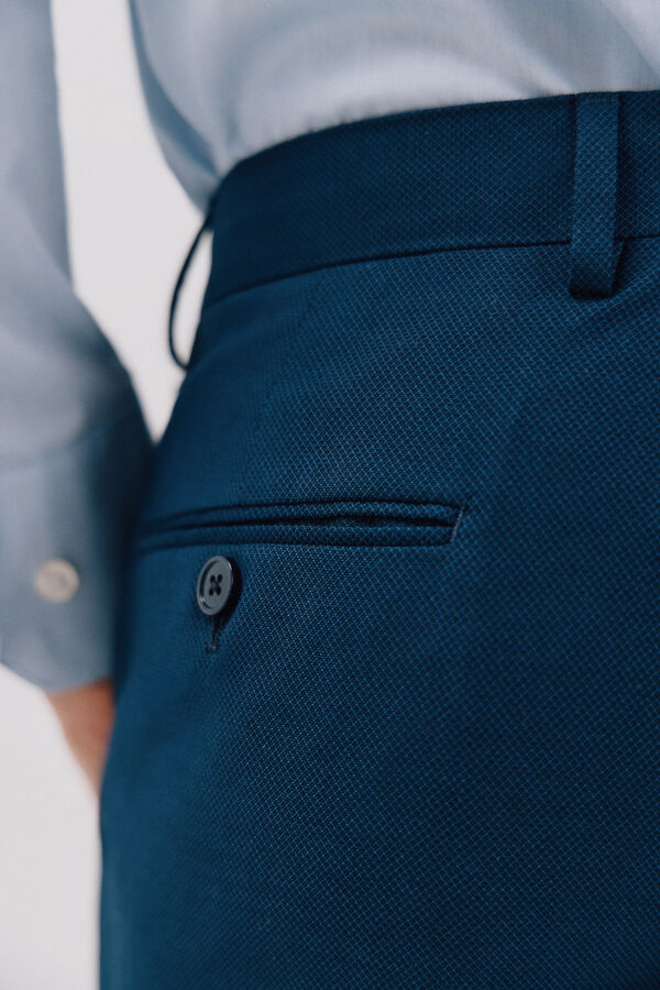 Cortefiel Pantalón azul slim fit Azul