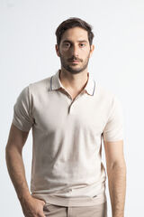 PuroEGO Polo de punto rafia Beige