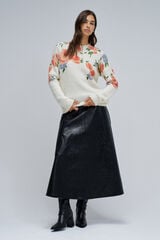 Salsa Jeans Jersey de lana y mohair con estampado floral Marfil