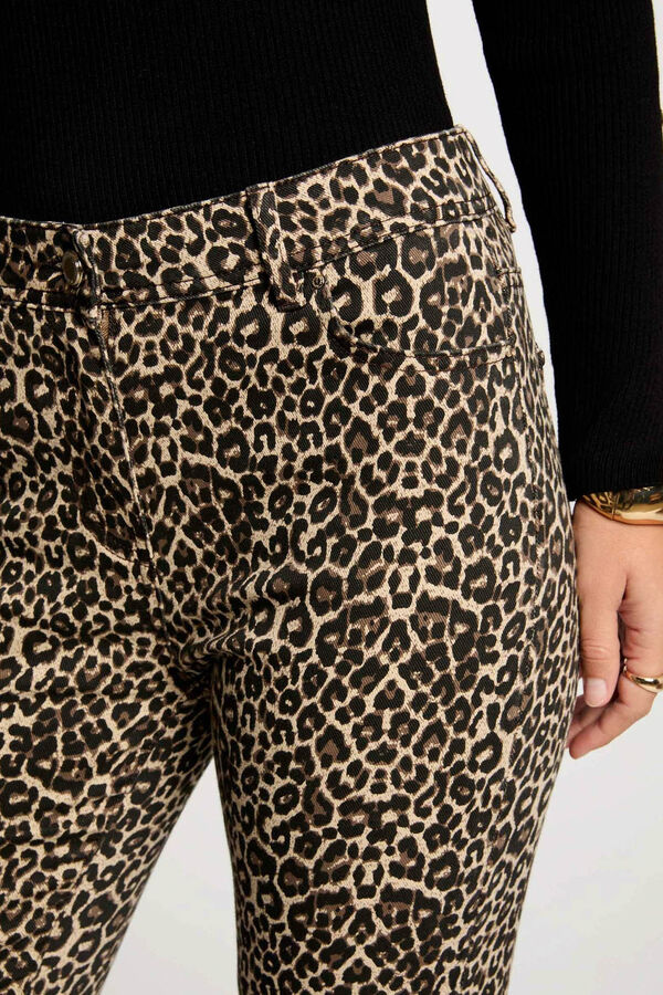 Morgan Calças slim estampadas Multicolorido