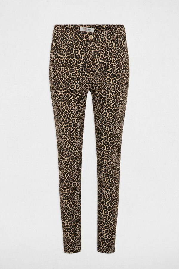 Morgan Calças slim estampadas Multicolorido