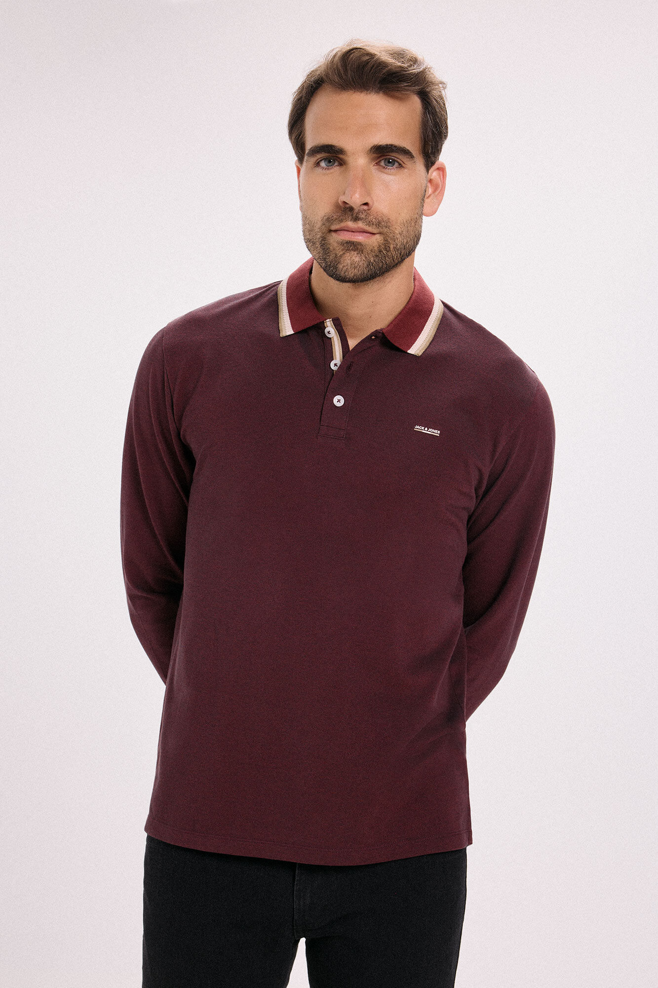 Jack & Jones Polo cl&aacute;ssica de manga comprida