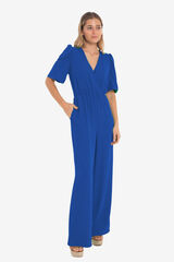 Cupl&eacute; Macac&atilde;o mangas crepe Azul