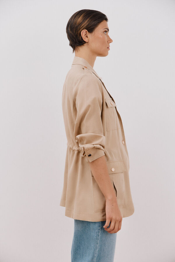 Cortefiel Chaqueta tipo sahariana Beige