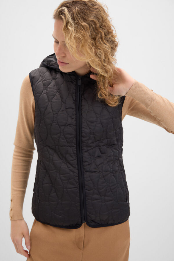 Cortefiel Chaleco ultrafino acolchado Negro