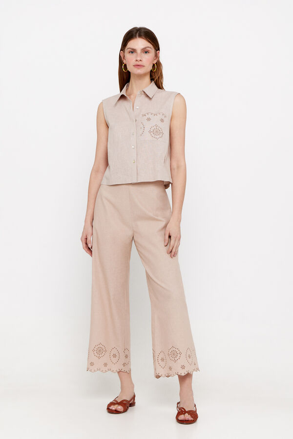 Cortefiel Blusa cuello camisero Arena