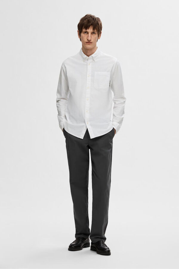 Selected Camisa Oxford Regular Fit. Blanco