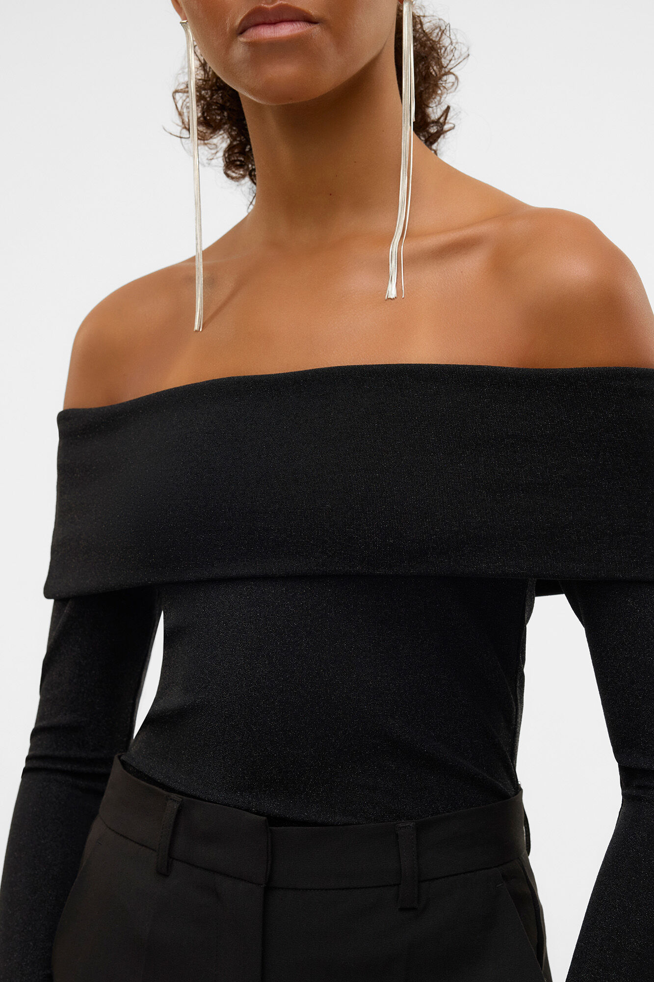 Vero Moda Top cuello Bardot lurex