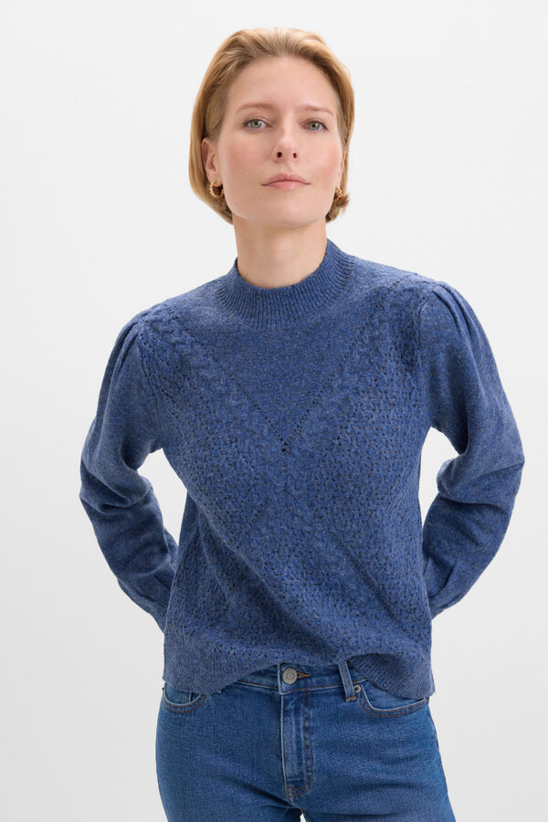 Cortefiel Jersey ochos y calados Azul