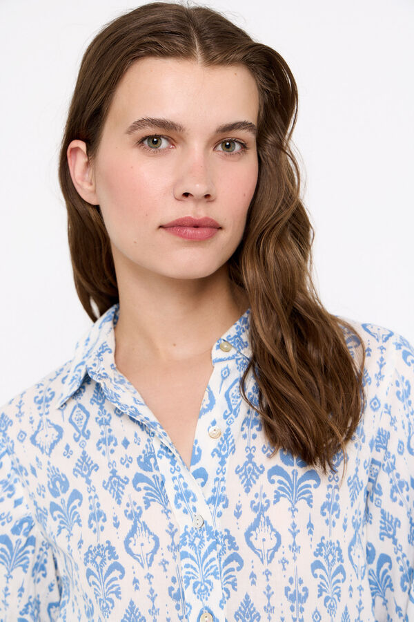 Cortefiel Vestido corto estampado Estampado azul