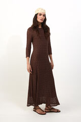Slowlove Vestido largo lencero Castanho
