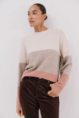 Cortefiel Camisola suave com franjas Ecru