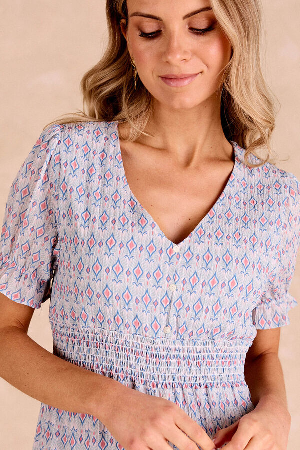 Pol&iacute;n Et Moi Vestido largo Denim Azul