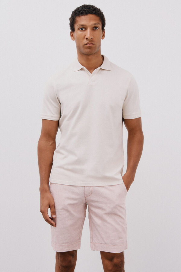 Cortefiel Bermudas Oxford cal&ccedil;as chino Vermelho